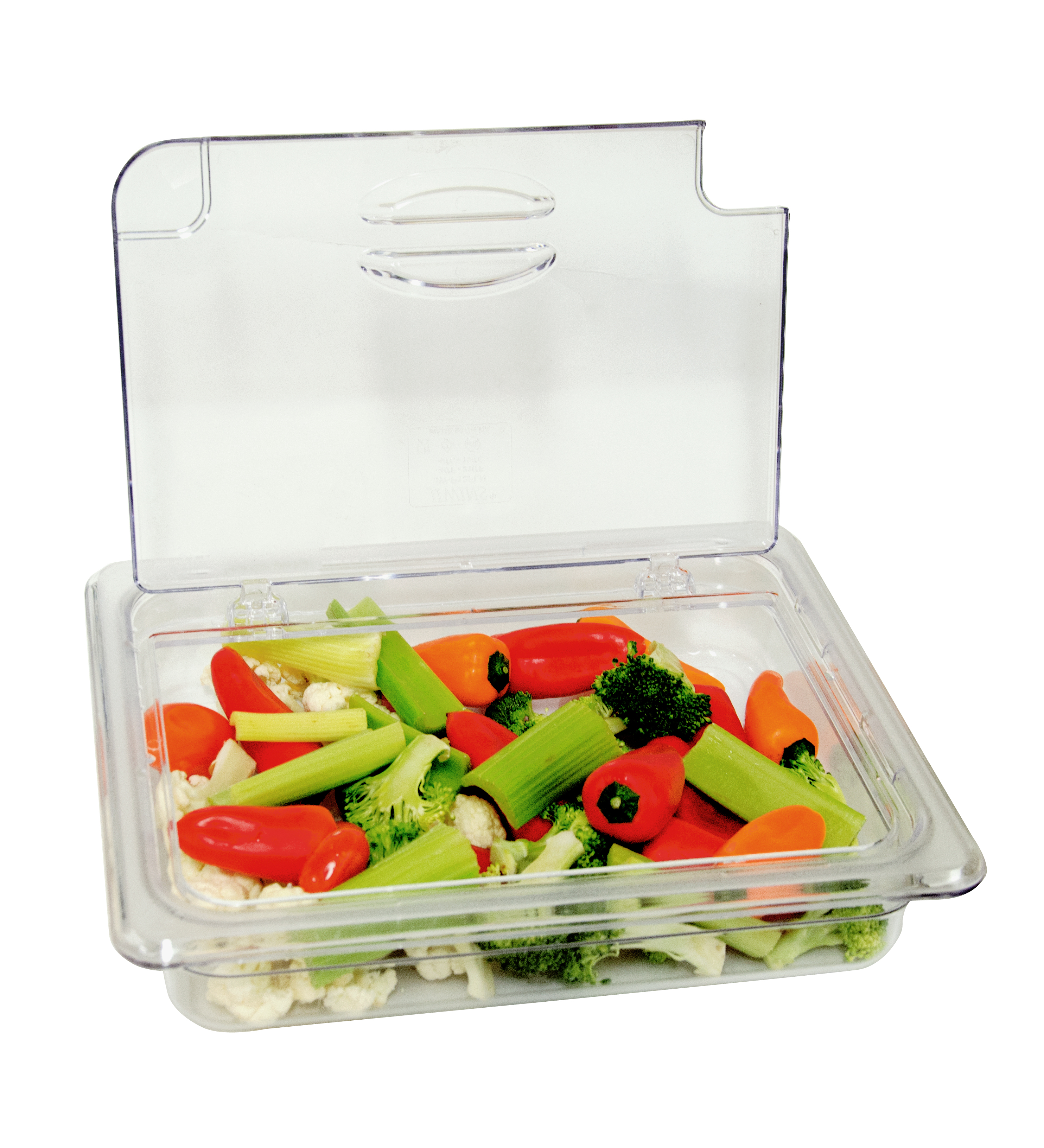 1/2 Polycarbonate Clear Flip Lid with Gap 1/2 Polycarbonate Clear Flip Lid with Gap