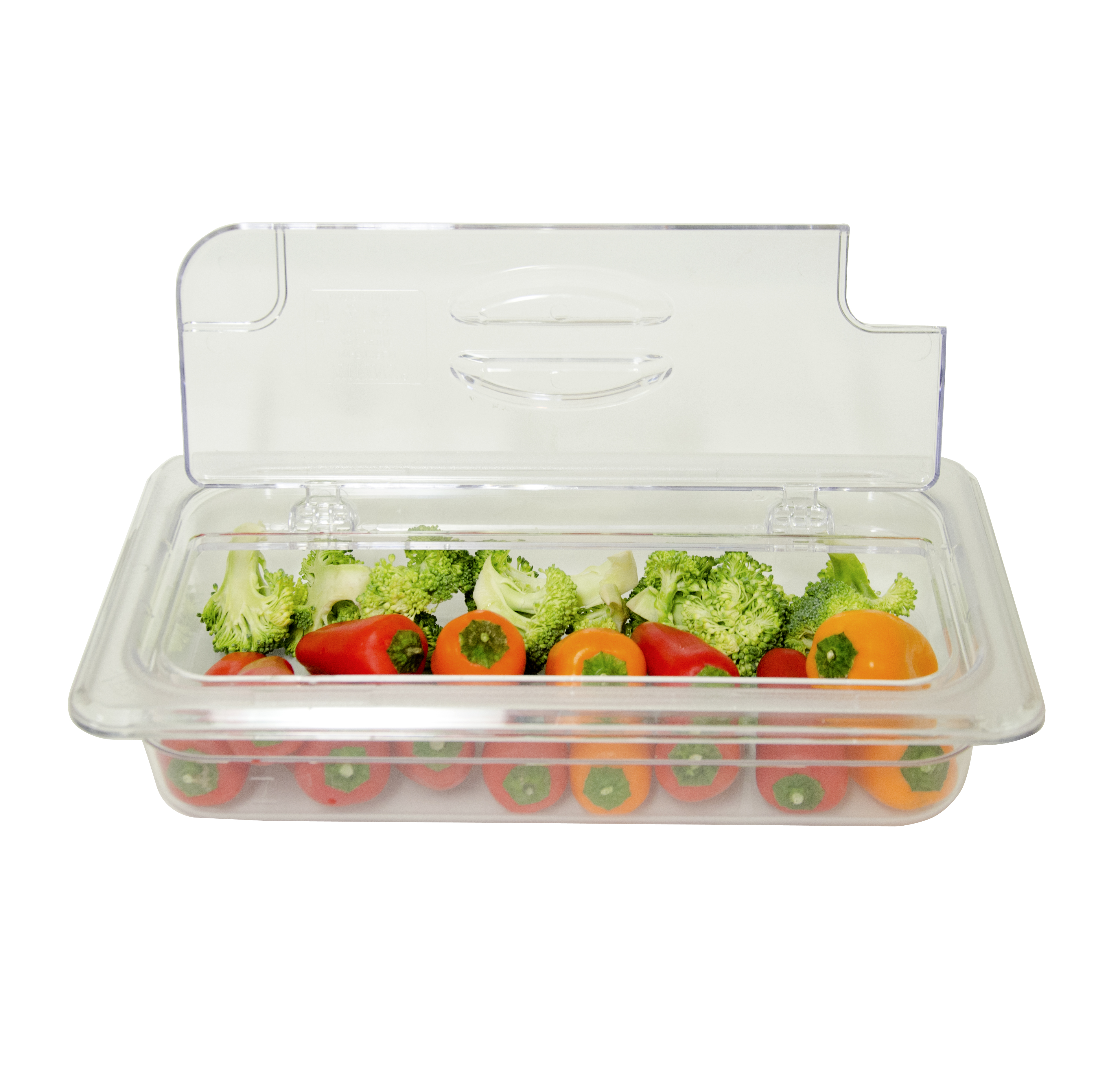 1/3 Polycarbonate Clear Flip Lid with Gap 1/3 Polycarbonate Clear Flip Lid with Gap