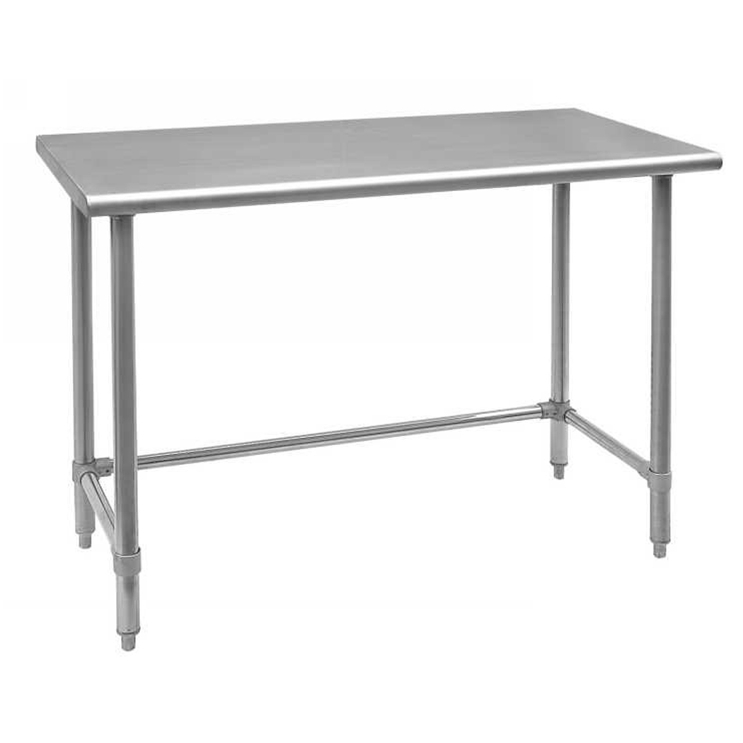 30" x 60" Stainless Steel Worktable With Leg Brace and Open Base 1 30" x 60" Stainless Steel Worktable With Leg Brace and Open Base