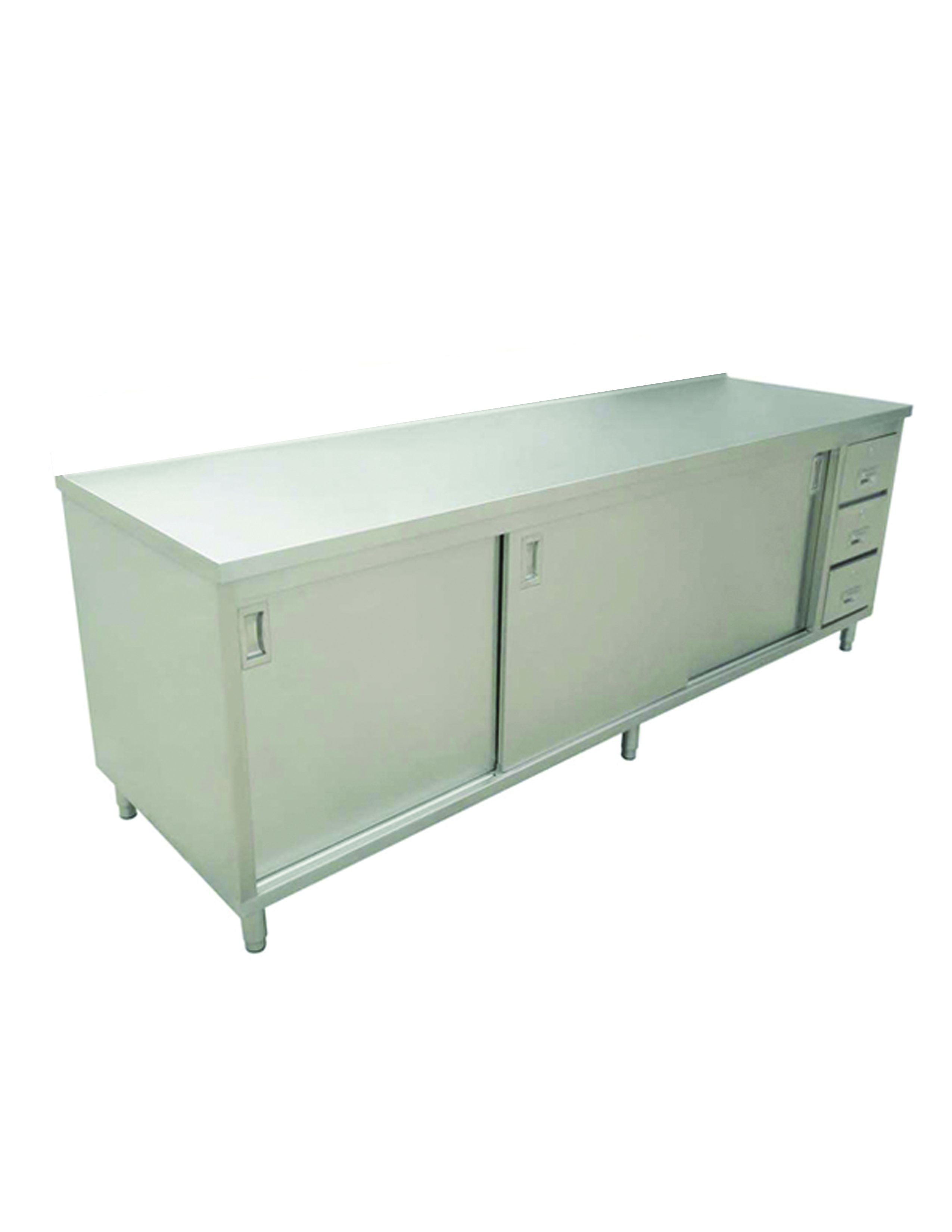 30" x 72" Stainless Steel Worktable With Cabinets And Drawers 1 30" x 72" Stainless Steel Worktable With Cabinets And Drawers