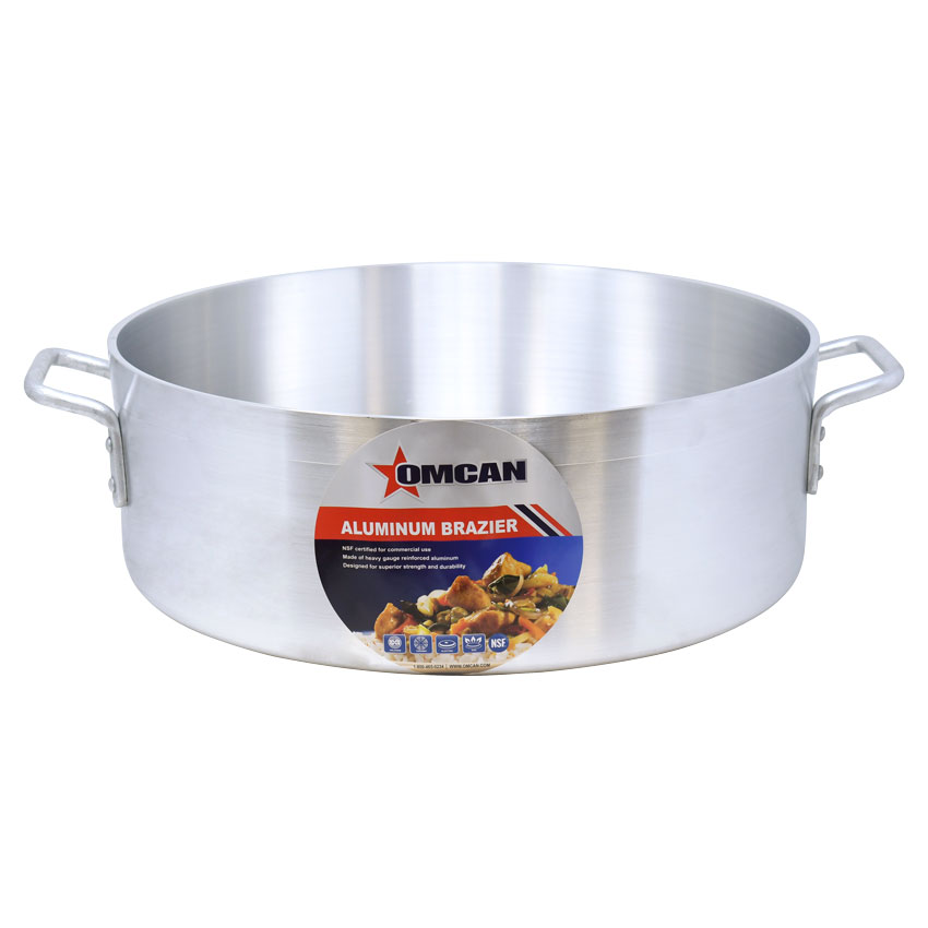 24 QT Aluminum Brazier Pan 1 24 QT Aluminum Brazier Pan