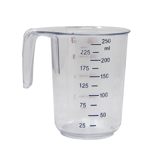 0 0.26 QT / 250 ml Clear Polycarbonate Measuring Cup