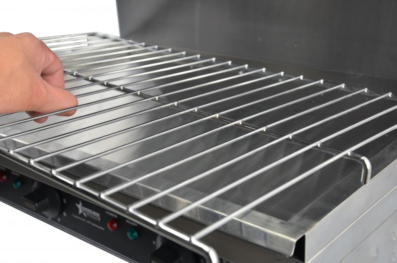 Stainless Steel Quartz Adjustable Salamander with 14� x 17.71� Warming Base