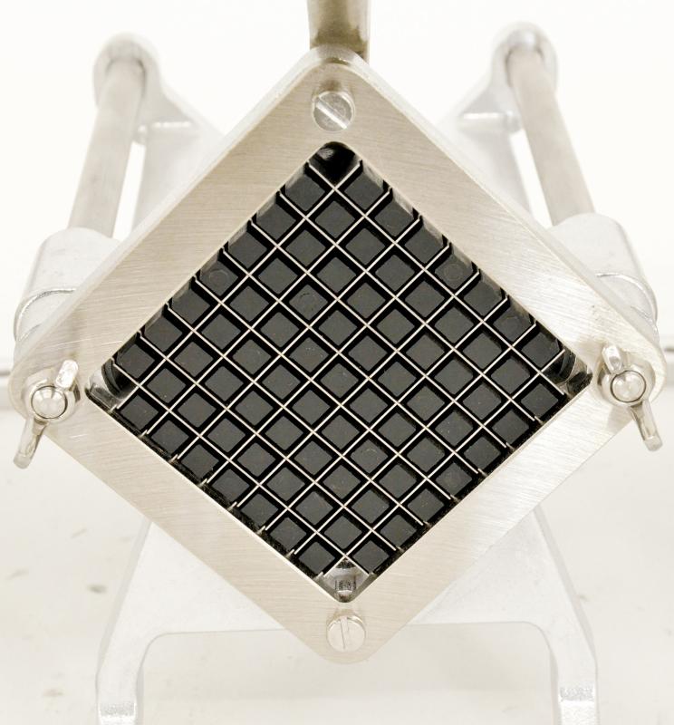 8-inch Wall-Mounted Vertical Potato Fry Cutter with 1/4" Cutter Blade